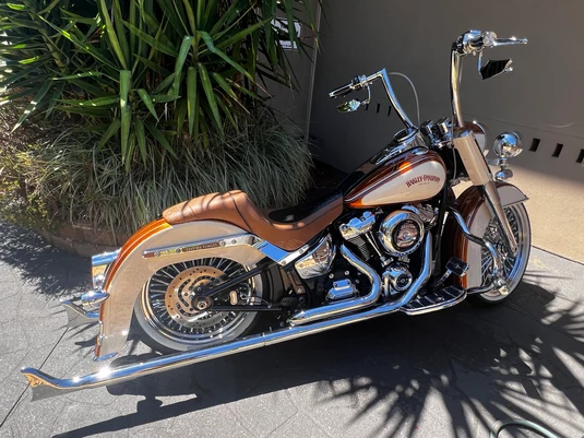Custom Harley-Davidson motorcycle displaying personalised components